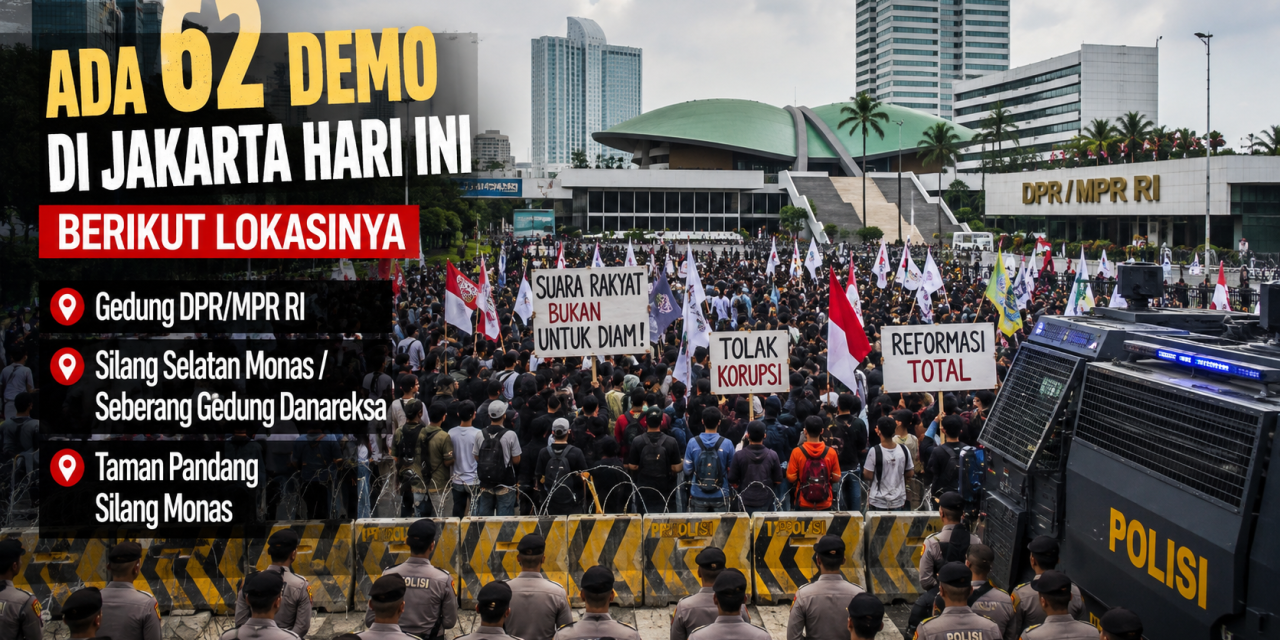 Ada 62 Demo Di Jakarta Hari Ini, Ini Lokasi Aksi Dan Pengamanan
