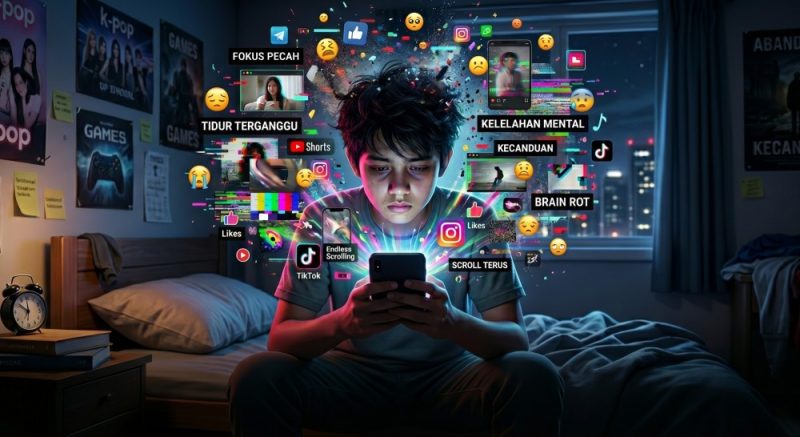 Hubungan Antara Kecanduan Digital Pada Brain Rot