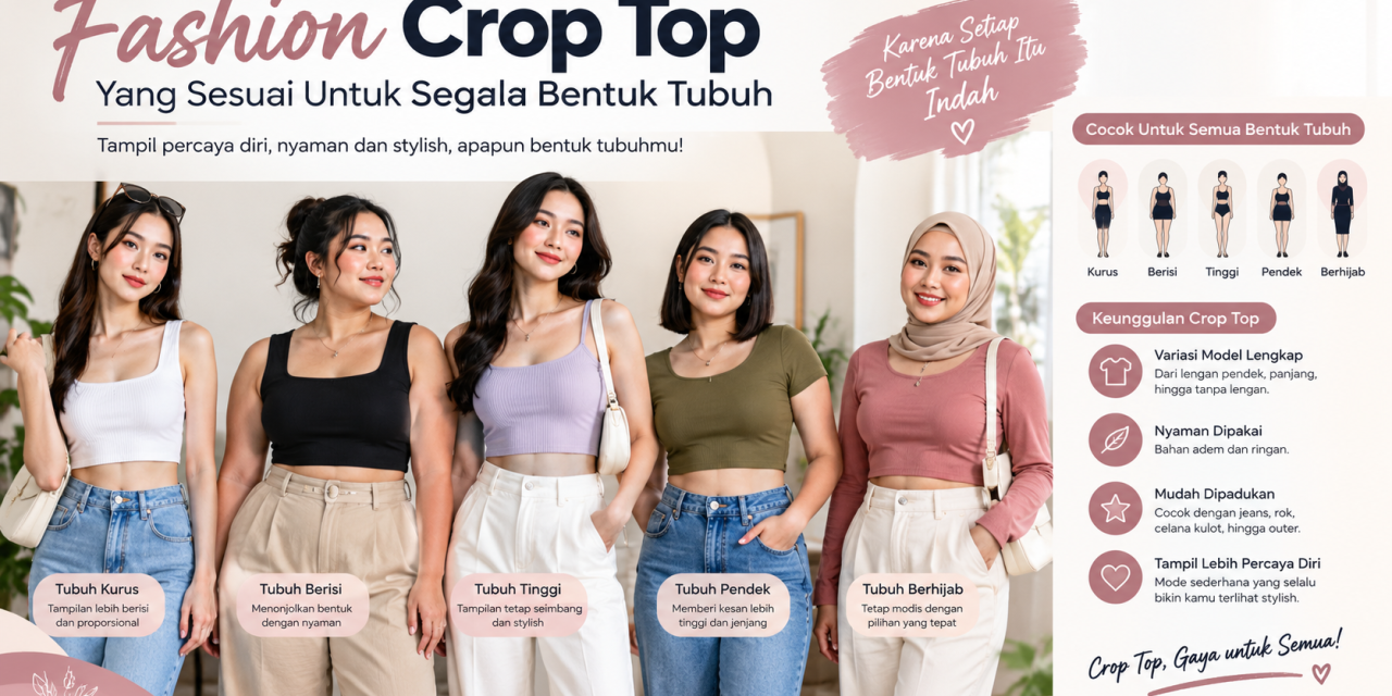 Fashion Crop Top Yang Sesuai Untuk Segala Bentuk Tubuh
