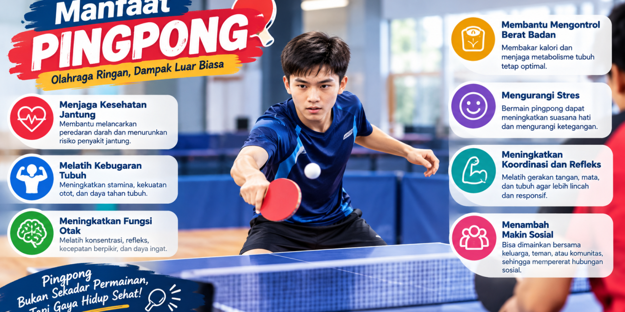 Rutin Bermain Pingpong, Ini Manfaatnya Bagi Kesehatan Kamu